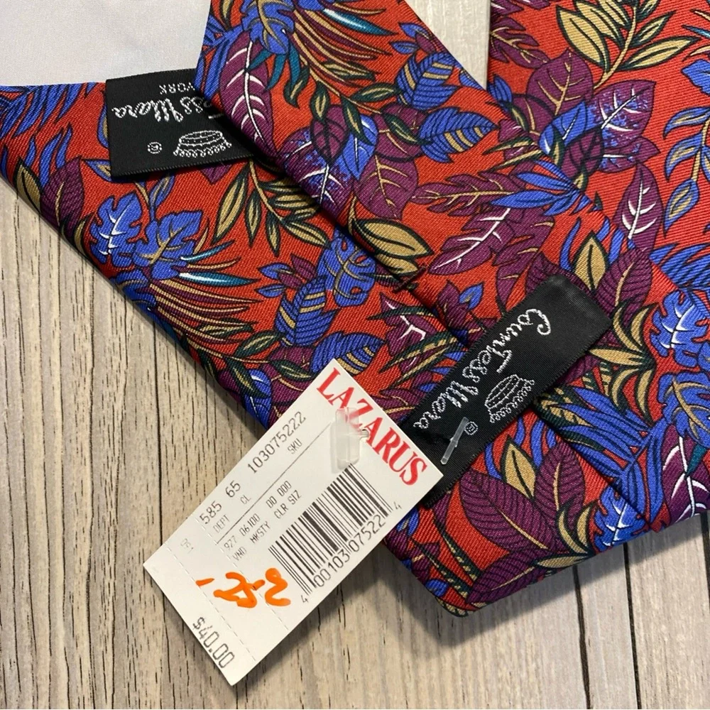 Countess Mara New York Men’s Lazarus Luxury Designer Tie Foliage NWT